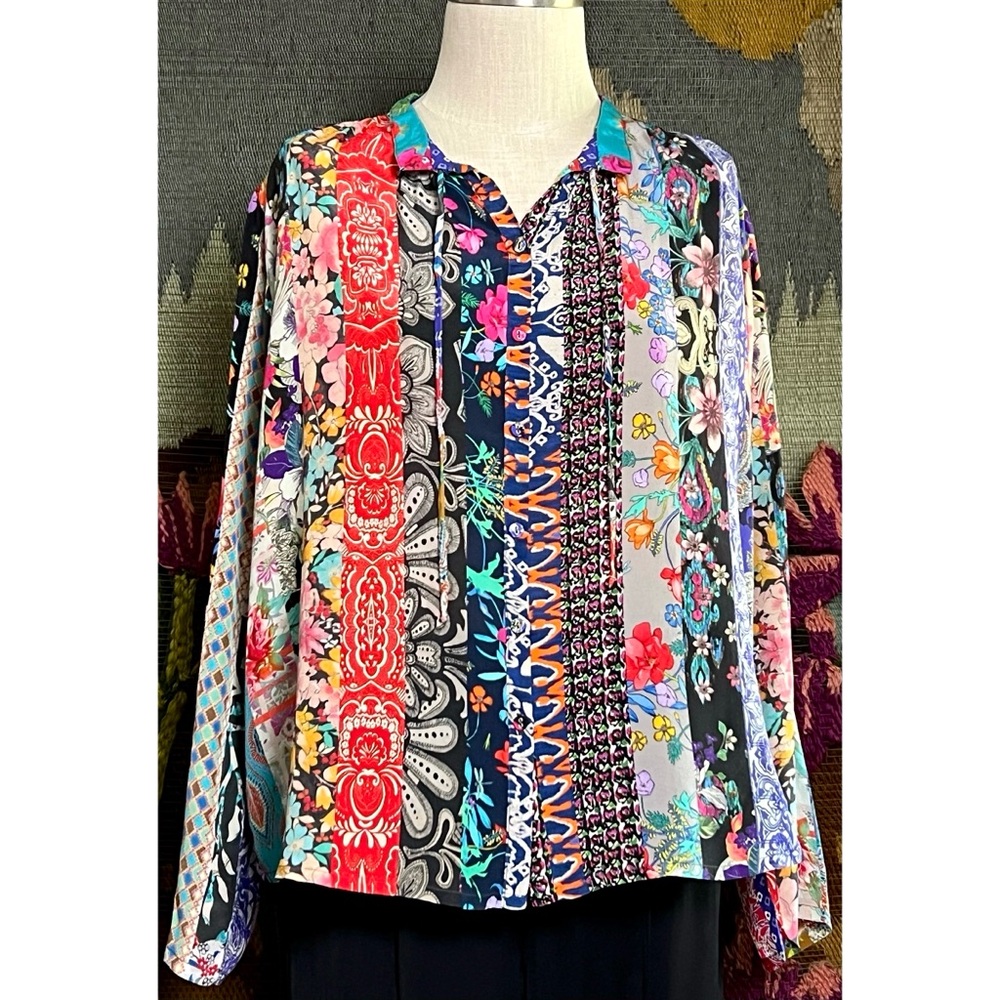 Johnny Was Treble Sofia Buttonup Shirt M